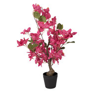 Clayre &amp; Eef | Decoratie Bougainvillea boom Roze Groen 25x25x60 cm | 5PL0227