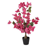 Clayre &amp; Eef | Decoratie Bougainvillea boom Roze Groen 25x25x60 cm | 5PL0227