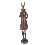 Clayre &amp; Eef | Decoratie Konijn Goudkleurig Rood 16x14x75 cm | 5PR0193