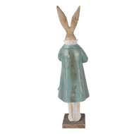 Clayre &amp; Eef | Decoratie Konijn Goudkleurig Blauw 14x11x48 cm | 6PR5985