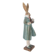 Clayre &amp; Eef | Decoratie Konijn Goudkleurig Blauw 14x11x48 cm | 6PR5985