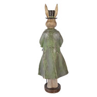 Clayre &amp; Eef | Decoratie Konijn Goudkleurig Groen 17x12x48 cm | 6PR5991