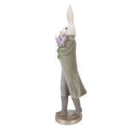 Clayre &amp; Eef | Decoratie Konijn Wit Groen 17x15x53 cm | 6PR5997