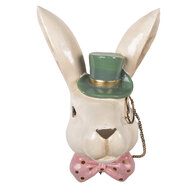 Clayre &amp; Eef | Decoratie Konijn Beige Groen 17x11x25 cm | 6PR5999