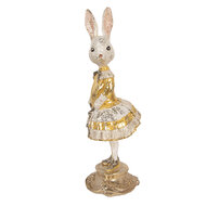 Clayre &amp; Eef | Decoratie Konijn Beige Goudkleurig &oslash; 13x36 cm | 6PR6027