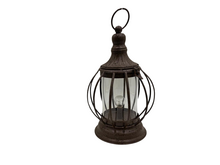 Lantaarn lamp hang staand bruin timer 33 x 18 cm ijzer | 813044 | Countryfield | Stoer &amp; Sober Woonstijl