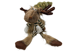 Decoratie eland knuffel zittend bungelbeentjes groen bruin 50 cm  | PL2056 | Home Sweet Home