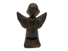 Decoratie Beeld Engel Biddend &ndash; Bruin Polystone &ndash; Rustiek &ndash; 19 x 12 cm