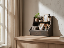 Gruttersbak stoer robuust geleefd hout 3 vaks vintage bruin 32 x 38 cm keuken | 996930 | Home Sweet Home | Landelijke Woonstijl