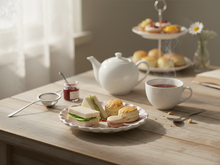 Bordje Fruity Cherry &ndash; Lila/Wit &ndash; Aardewerk &ndash; &oslash; 15 cm - Dishes &amp; Deco