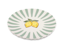 Dinerbord Fruity Citron &ndash; Groen/Wit &ndash; Aardewerk &ndash; &oslash; 28cm - Dishes &amp; Deco