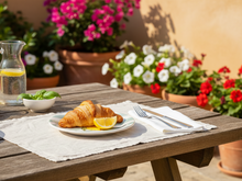 Ontbijdbord Fruity Citron &ndash; Gestreept - Groen/Wit &ndash; Aardewerk &ndash; &oslash; 20cm - Dishes &amp; Deco