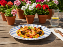 Dinerbord Fruity Strawberry &ndash; Paars/Wit &ndash; Aardewerk &ndash; &oslash; 28 cm - Dishes &amp; Deco