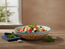 Dishes &amp; Deco Schaal - Jatte Nour Blauw - Handbeschilderd Keramiek - &oslash; 30 cm