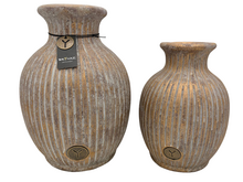 Brynxz Set van 2 Vazen Classic Jewel - Goud/Naturel - H25 &amp; H20