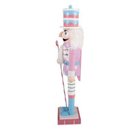 Clayre &amp; Eef | Decoratie notenkraker Roze Wit 8x7x25 cm | 6H2473