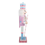 Clayre &amp; Eef | Decoratie notenkraker Roze Wit 8x7x25 cm | 6H2473