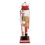 Clayre &amp; Eef | Decoratie notenkraker Bruin Rood 8x7x25 cm | 6H2474