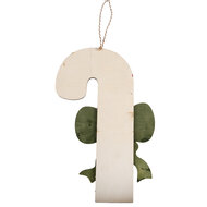 Clayre &amp; Eef | Decoratie hanger Zuurstok Rood Wit 25x1x39 cm | 6H2476