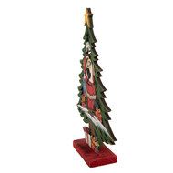 Clayre &amp; Eef | Decoratie Kerstboom Groen Rood 25x6x30 cm | 6H2483