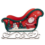 Clayre &amp; Eef | Decoratie Slee Rood Groen 24x20x32 cm | 6H2491