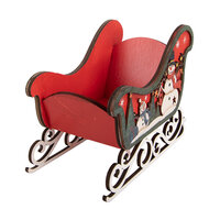 Clayre &amp; Eef | Decoratie Slee Rood Groen 16x12x21 cm | 6H2492