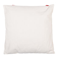 Clayre &amp; Eef | Kussen gevuld Wit Rood 45x45x4 cm | KG023.134