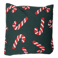 Clayre &amp; Eef | Kussen gevuld Groen Rood Wit 45x45x4 cm | KG023.137