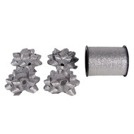 Clayre &amp; Eef | Lint en strikken Zilverkleurig 5x5x15 cm | 66574ZI