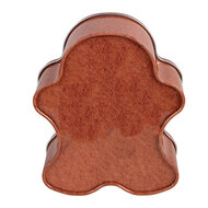 Clayre &amp; Eef | Blikken Bewaardoos Bruin Wit 11x13x5 cm | 6BL0196