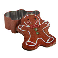 Clayre &amp; Eef | Blikken Bewaardoos Bruin Wit 11x13x5 cm | 6BL0196