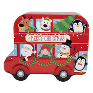 Clayre &amp; Eef | Blikken Bewaardoos Rood Groen 19x15x7 cm | 6BL0206