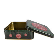 Clayre &amp; Eef | Blikken Bewaardoos Groen Rood 17x17x6 cm | 6BL0208