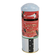 Clayre &amp; Eef | Spaarpot Blauw Rood &oslash; 6x16 cm | 6BL0211