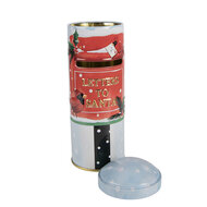 Clayre &amp; Eef | Spaarpot Blauw Rood &oslash; 6x16 cm | 6BL0211