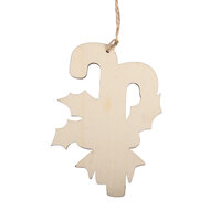 Clayre &amp; Eef | Decoratie hanger Zuurstok Rood Wit 9x1x13 cm | 6H2495