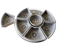 8 delig Tapas schaal Nejma Gris  &Oslash; 30 cm | TS.NG.35 | Dishes &amp; Deco