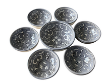 7-delige tapas set schaaltjes Nejma Gris &Oslash; 13 &amp; 10,5 cm grijs wit | Dishes &amp; Deco