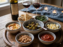 7-delige tapas set schaaltjes Nejma Gris &Oslash; 13 &amp; 10,5 cm grijs wit | Dishes &amp; Deco