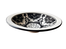 Salade schaal Black Fond handgemaakt &Oslash; 33 rond zwart wit | SOR.BF.30 | Dishes &amp; Deco