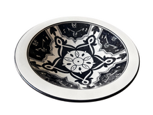 Salade schaal Black Fond handgemaakt &Oslash; 33 rond zwart wit | SOR.BF.30 | Dishes &amp; Deco
