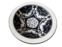 Salade schaal Black Fond handgemaakt &Oslash; 33 rond zwart wit | SOR.BF.30 | Dishes &amp; Deco