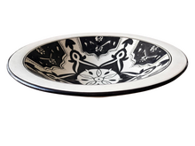 Salade schaal Black Fond handgemaakt &Oslash; 37,5 rond zwart wit | SOR.BF.35 | Dishes &amp; Deco
