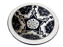 Salade schaal Black Fond handgemaakt &Oslash; 37,5 rond zwart wit | SOR.BF.35 | Dishes &amp; Deco