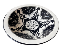 Salade schaal Black Fond handgemaakt &Oslash; 37,5 rond zwart wit | SOR.BF.35 | Dishes &amp; Deco