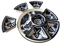 8 delig Tapas schaal Black Fond &Oslash; 30 cm | TS.BF.35 | Dishes &amp; Deco