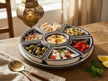 8 delig Tapas schaal Black Fond &Oslash; 30 cm | TS.BF.35 | Dishes &amp; Deco