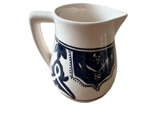 Dishes &amp; Deco Waterkan Black Fond zwart wit 1 liter 17x17 cm - handgemaakt