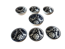 7-delige tapas set schaaltjes Black Fond &Oslash; 16 &amp; 13,5 cm zwart wit | Dishes &amp; Deco