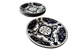 Set van 4 borden Black Fond &Oslash; 24 cm | PB.BF.24 | Dishes &amp; Deco